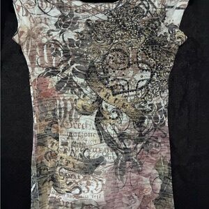 Las Vegas Embellished Graphic Top